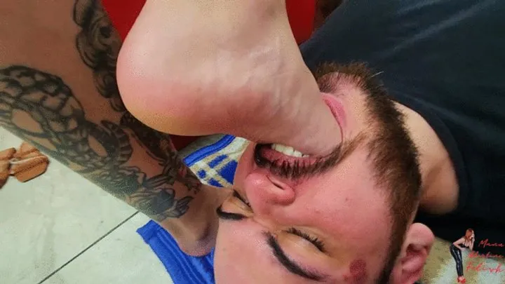 Manu Albertine Feet - Foot gagging, part 4, by Areta and Slave, FULL HD