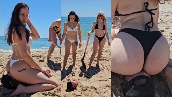 Miss Lith Femdom Clips - Beach-Bury Face Sitting