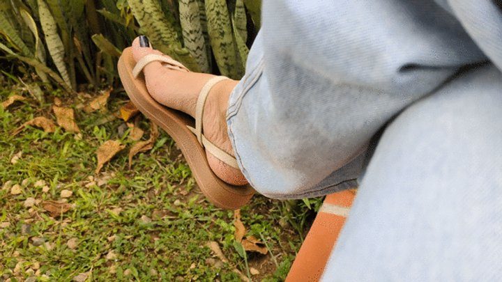 Foot Fetish Paradise - Katherine Highly Arched Feet Goddess in flat sandals