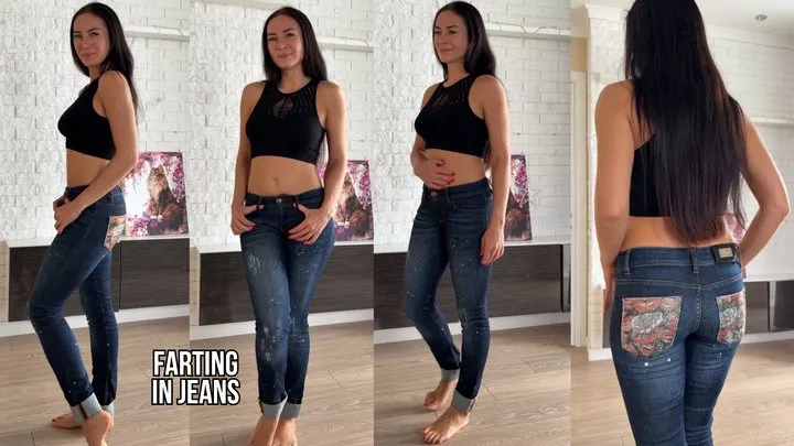 Monica Princess - Cute Farting in Jeans after Eating Gazzy Food