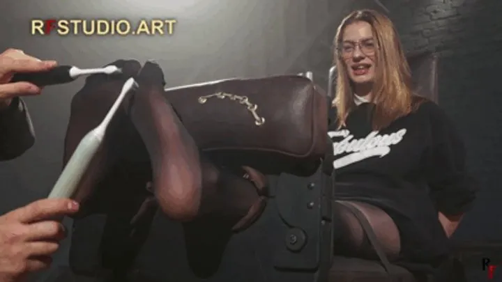 Rf Studio Production - Brittany - Sexy Secretary Nylon Foot Tickling in Stocks (UHD 4K MP4)