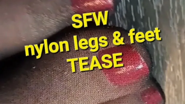Macy Kiss - SFW nylon legs & feet TEASE 720p