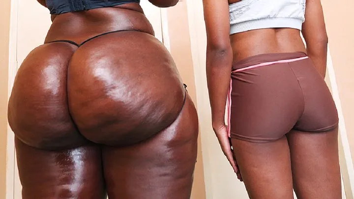 Black Meaty Asses - Bumboo (91kgs) vs Anabelle (43kgs) - extreme fart wrestling and punishment full clip (client custom)