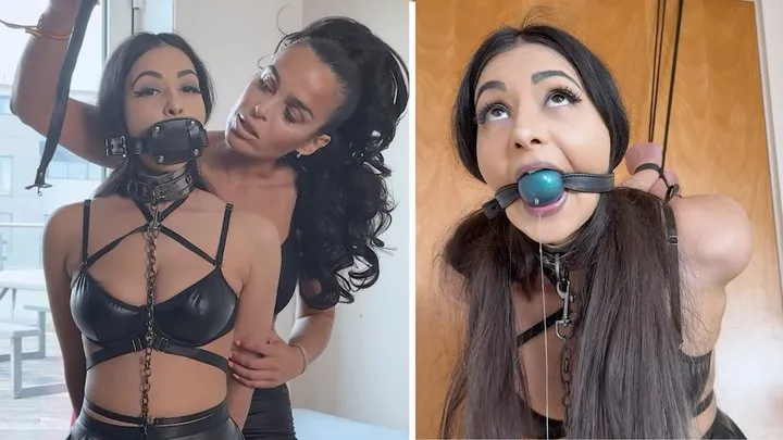 Latina Bondage - Femdom Bondage: Leash, Penis Gag & Door Suspension. Jezebel Part1 (4K +BTS)
