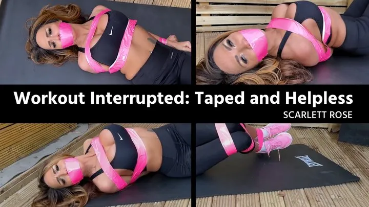 Sensual Sin Bondage - Scarlett Rose in Workout Interrupted: Taped and Helpless MP4