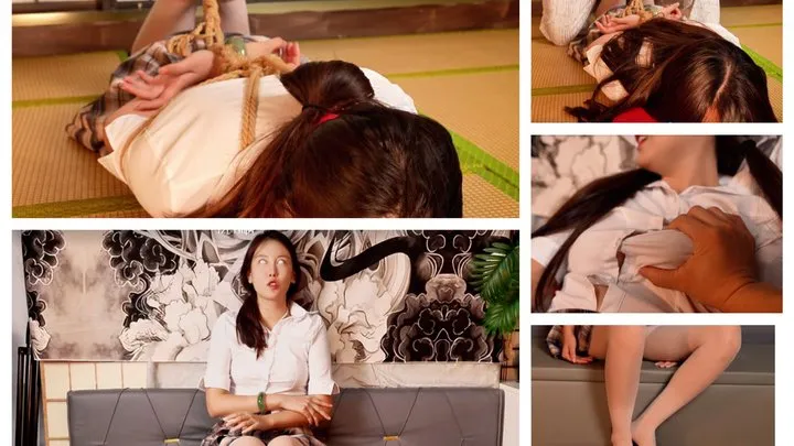 The Dream Of Bondage - Contact lenses make her temporarily blind Silky feet foot fetish podophilia praising ballgag feet Thigh highs caressing stocking worship electric shock flogging floger electroplay tickle tools foot tickling fetish kink ticklee electrostimulation saliva sp