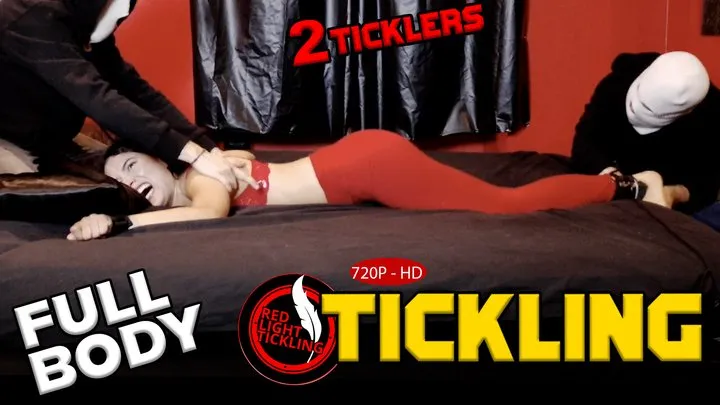 Red Light Tickling - Carmen Tied and Tickled by 2 Ticklers | REAL REACTIONS of a Ticklish Girl Tied Up to the Bed, Oiled and Merciless Feet and Armpits Double Tickled with Fingers, Brush and Glove | Intense Foot Tickling |Bikini and Laughters | 720FULL HD XXXX