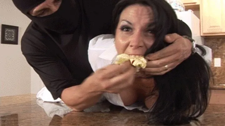 Old School Ties By Steve Villa - d2509GINA-MILF Housewife tied up and gagged in her kitchen