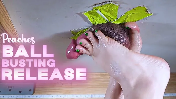 Cock Box Productions - Peaches 1st Time Ballbusting Footjob Release pt. 3 4k