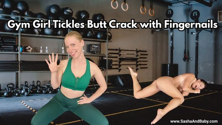 Sashaandbaby - Gym Girl Tickles Butt Crack with Fingernails - Foot Fetish - Vibrator - Sex Toy - Laughing