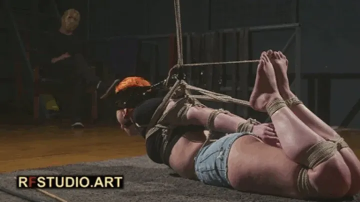 Rf Studio Production - Elli - Strict Hogtie with Huge BallGag and Bastinado (UHD 4K MP4)
