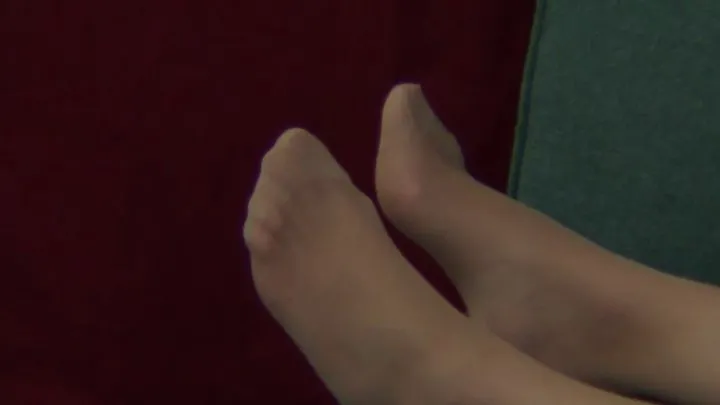 All About Eve - Evangelines Pantyhose Feets on the Couch 05