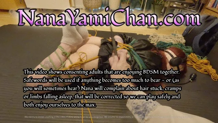 Nanayamichan - Bound sensory deprivation with dildo and vibrator in chastity belt [4k]