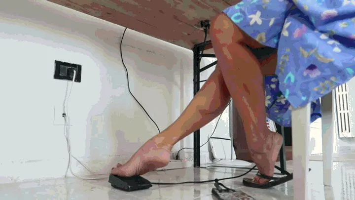 Princess Of Volcanoes - Pressing foot on the sewing machine pedal WMV (1920x1080) FHD