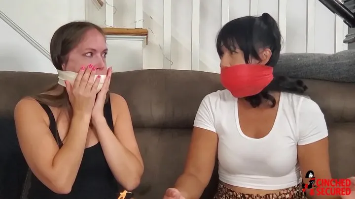 Cinched And Secured - Sahrye vs Rachel - Who Can Take The Biggest Gag? Part 1 (WMV Format)