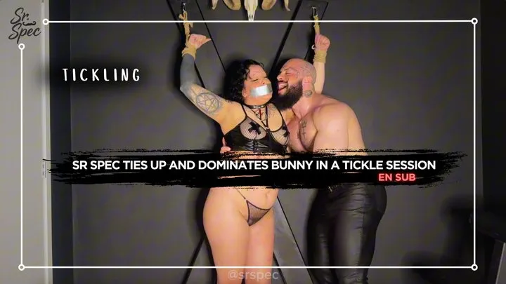 Sr Spec - Sr Spec ties up and dominates Bunny in a tickle session (1080 EN SUB) - Tickling - Bondage - Male Domination - Tape Bondage