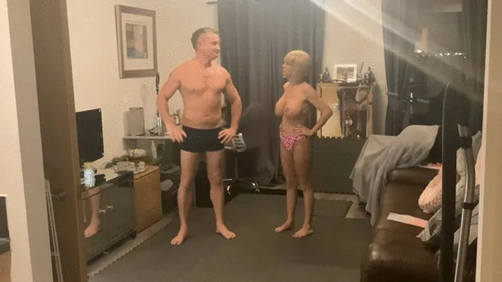 Busty British Babe Cherryb - Wrestling match!