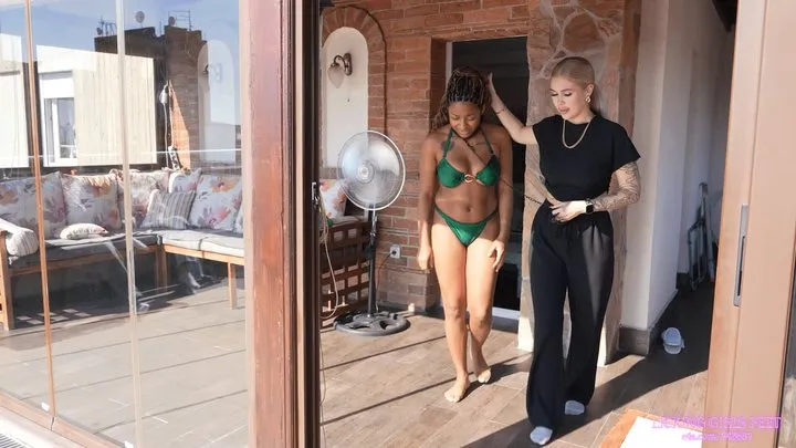 Licking Girls Feet - ALLY, NICOLE and MARY - Surprise for the new girl! (4K)