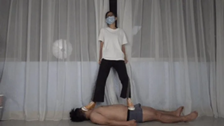 Asian Feet Goddess Worship - Jia Jia goddess canvas shoes trample humiliation, trample cock, shoejob