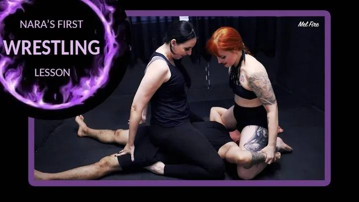 Fire Mixed Wrestling - Mel Fire teaches Mistress Nara how to fight and humiliates Hex with feet and ass (1080 EN SUB) - Wrestling - Foot Fetish - Female Domination