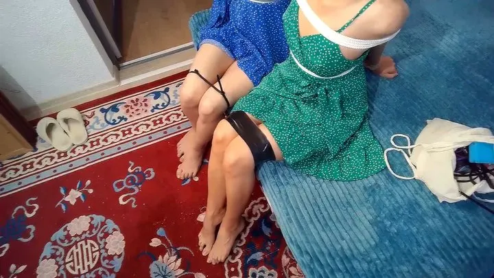 Bondage Dreams - Sofi and Sally in the summer dress_Bondage and tapegagging_POV_Part 1