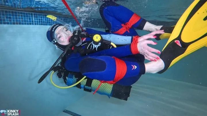 Kinky Splash - Underwater Bondage in Scuba: Tied Tight & Dragged Through Water - MP4