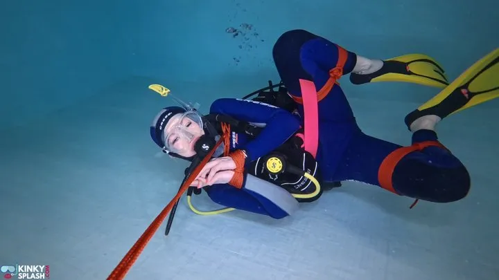 Kinky Splash - Underwater Bondage in Scuba: Tied Tight & Dragged Through Water - WMV