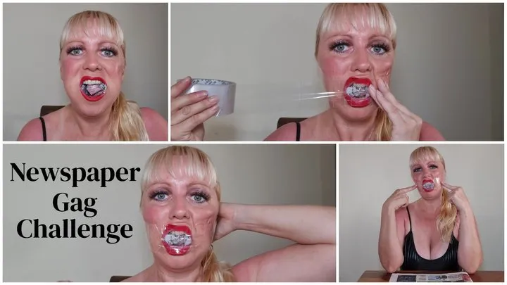Vc Bound And Gagged Productions - Fake News! Newspaper Gag Challenge WMV 1080p