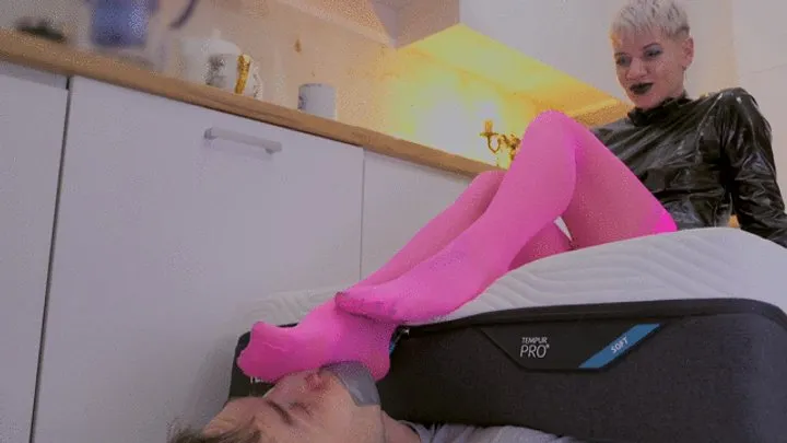 Dominant Femine - Gothic Ruslana Keeps Stockings Sniffer Under Mattress - Full