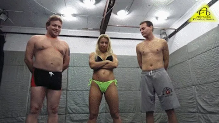 Antschas Wrestling And Fetish Store - Princess Nikki vs Balazs and Potter wrestling