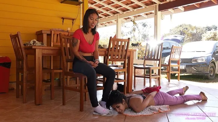 Licking Latinas Feet - LUCY - Now you are my slave and not I yours!