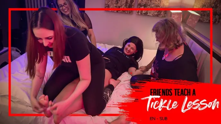 Mistress Nara Neveu - Girls Tickle Night: A Pillow Fight Gone Wrong with Nara, Ju, Juliette and Cali (1080 EN-sub) Foot Tickling - Tickle - Body Tickling - Tickling Armpits - Tickling Punishment