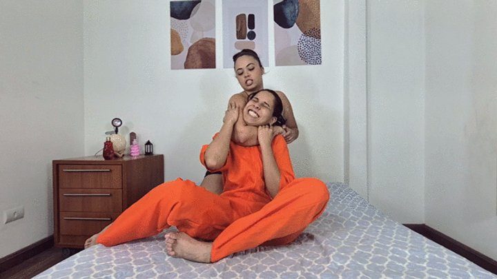 Babiventurafetish - Sitting and towering ass on the skinny prisoner By Rosalia Peach ,Ariel and Cris Cam Babi