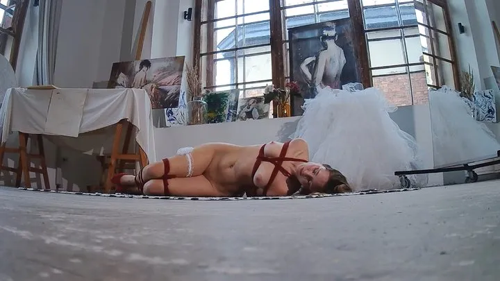 Bondage Dreams - Alexa - Tied up bride on photo shoot in photo studio_CS09_Part 1-2_Full version