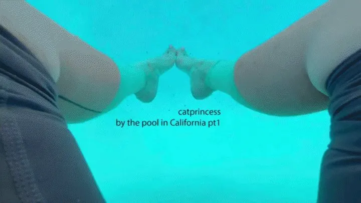 Catprincessfeet - Stare at my feet as i dangle them and play in the pool at my Cali hotel, size 9 milf feet, part 1