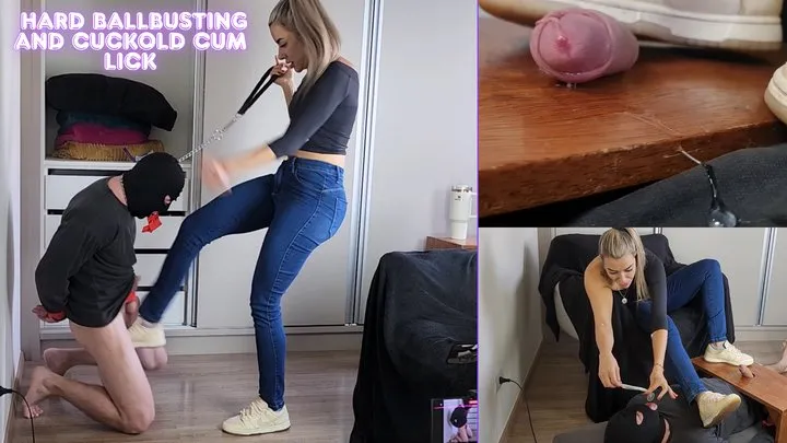 7g     7 Goddesses Feet Fjobs Ballb - Lytta Blond - Hard Ballbusting and Cuckold Cum Lick - Sexy Lytta Kicks HARD bitch balls - Make him lick her used condoms and milk him and make him lick his own cum - CUCKOLD - CUM EATING - BALLBUSTING - FEMALE DOMINATION - FOOT DOMINATION - FEMDOM - CBT -