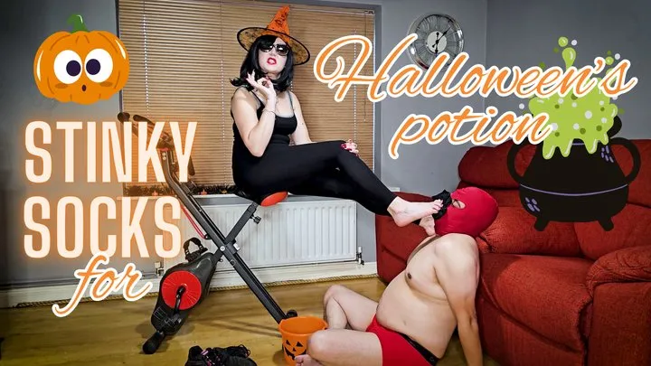 Mistress Claire Delacroix - MCD - STINKY SOCKS FOR HALLOWEEN’S POTION - Mobile version - with Humiliation, Sock and foot Smelling