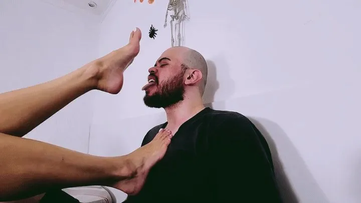 Lilith Mixed Wrestling - Witchy Halloween Foot Domination: Nerd Slave Begs to Worship My Feet