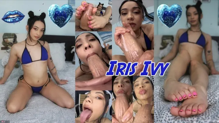 Feet Goat - Snobby gamer girl Iris Ivy gets a big DaddyGoat load!