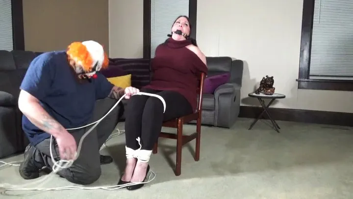 Gina Rae Michaels Bondage - The evil clown tied me up felt me up and ate all the Halloween candy