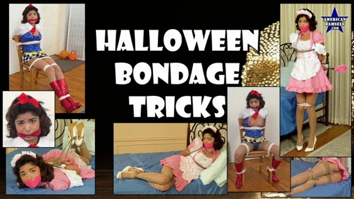 American Damsels By Jon Woods - Halloween Bondage Tricks - The Complete Video - Hazel Heart