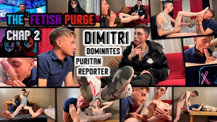 Str8crushfeet - The Purge 2: Dimitri Sodomizes a puritan reporter with his huge salty feet and delicious cock