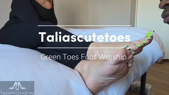 Toesbeforebros - Taliascutetoes Green Toes Foot Worship