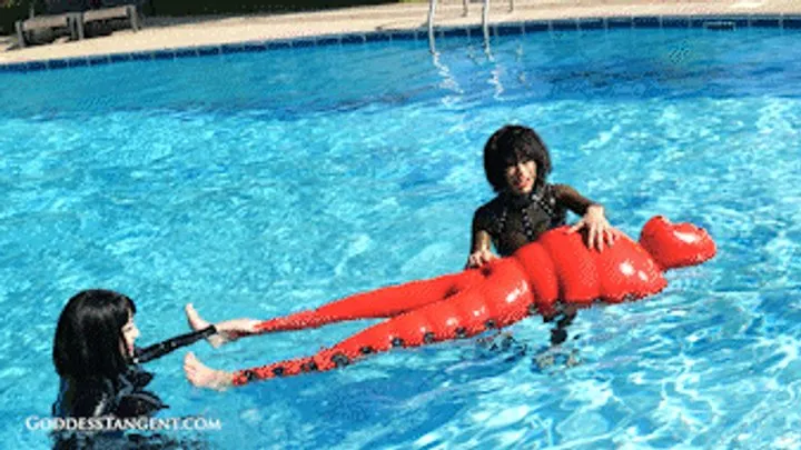 Goddess Tangent World Of Femdom - Inflatable Rubber Pool Toy (4k)