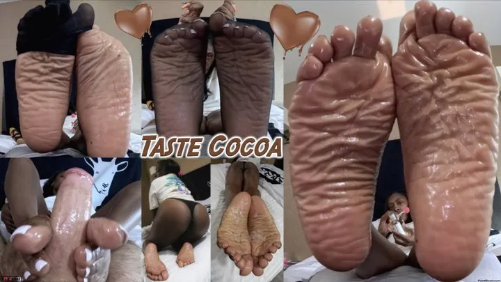 Feet Goat - Taste Cocoa gets a huge warm load on her wrinkled soles!