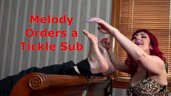 Autumns Below The Belt Fantasies - Melody Minx Orders a Tickle Sub - Antickl Male Tickling Bondage With Foot Tickling MP4 1080