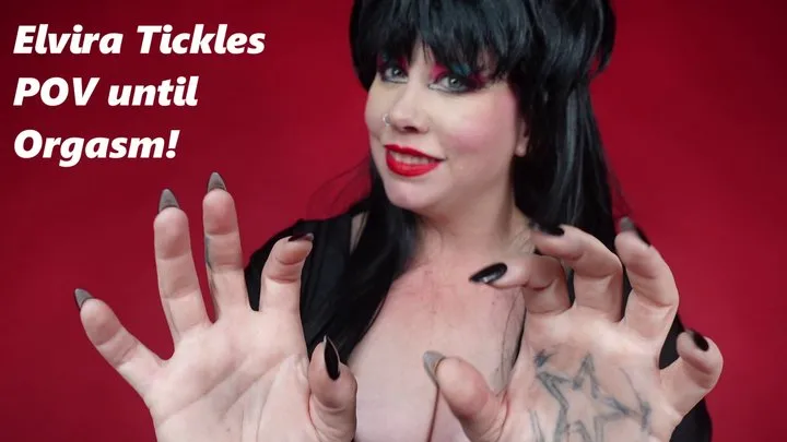 Deanna's Clip Store - *1280x480* Elvira Tickles POV until Orgasm! Cleavage tease, Long black sharp nails