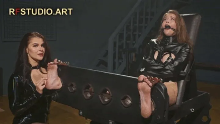 Rf Studio Production - Patty in Bolero Straitjacket in Stocks - Relentless Barefoot Tickling by Lady Pandora (FULL HD MP4)