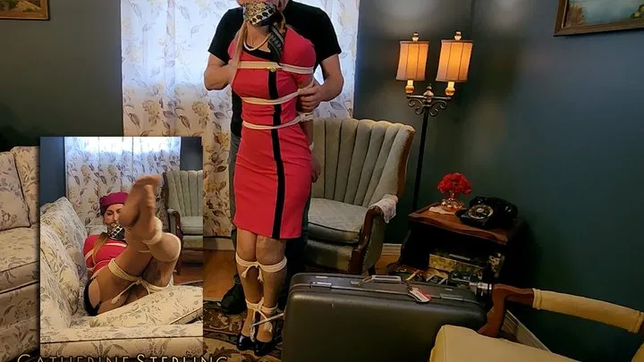 Catherine Sterling - Classic Damsel Struggle-Fest for 1960s Air Hostess from PanAm California, Catherine Sterling, in this Custom Video! Mobile Streaming Friendly SD MP4 file version
