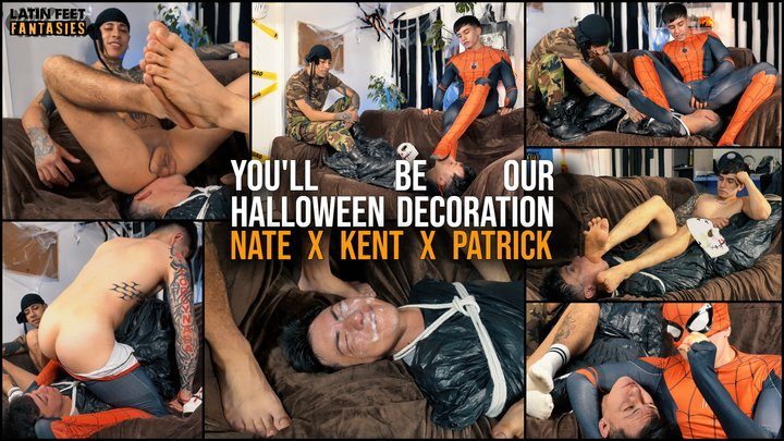 Latin Feet Fantasies - You will be our halloween decoration | Nate x Kent x Patrick | FACESITTING | SPITS